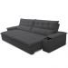 Sofá Retrátil Reclinável Para Sala de Estar Living 230cm Ártico F04 Bouclê Grafite - Lyam Decor