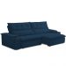 Sofá Retrátil Reclinável Para Sala de Estar Living 230cm Ártico F04 Veludo Azul - Lyam Decor