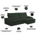 Sofá Retrátil Reclinável Para Sala de Estar Living 230cm Ártico F04 Veludo Verde - Lyam Decor