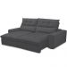 Sofá Retrátil Reclinável Para Sala de Estar Living 230cm Dimas F04 Bouclê Grafite - Lyam Decor