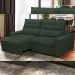 Sofá Retrátil Reclinável Para Sala de Estar Living 230cm Dimas F04 Veludo Verde - Lyam Decor