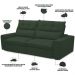 Sofá Retrátil Reclinável Para Sala de Estar Living 230cm Dimas F04 Veludo Verde - Lyam Decor