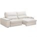 Sofá Retrátil Reclinável Para Sala de Estar Living 230cm Nápoles F04 Bouclê Off White - Lyam Decor
