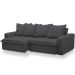 Sofá Retrátil Reclinável Para Sala de Estar Living 235cm Vêneto F04 Bouclê Grafite - Lyam Decor