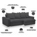 Sofá Retrátil Reclinável Para Sala de Estar Living 235cm Vêneto F04 Bouclê Grafite - Lyam Decor