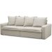 Sofá Retrátil Reclinável Para Sala de Estar Living 235cm Vêneto F04 Veludo Bege - Lyam Decor