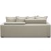 Sofá Retrátil Reclinável Para Sala de Estar Living 235cm Vêneto F04 Veludo Bege - Lyam Decor