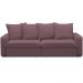 Sofá Retrátil Reclinável Para Sala de Estar Living 235cm Vêneto F04 Veludo Lilás - Lyam Decor