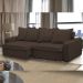 Sofá Retrátil Reclinável Para Sala de Estar Living 235cm Vêneto F04 Veludo Marrom - Lyam Decor
