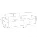 Sofá Retrátil Reclinável Para Sala de Estar Living 240cm Sevilha F04 Veludo Azul - Lyam Decor