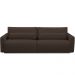 Sofá Retrátil Reclinável Para Sala de Estar Living 240cm Sevilha F04 Veludo Marrom - Lyam Decor