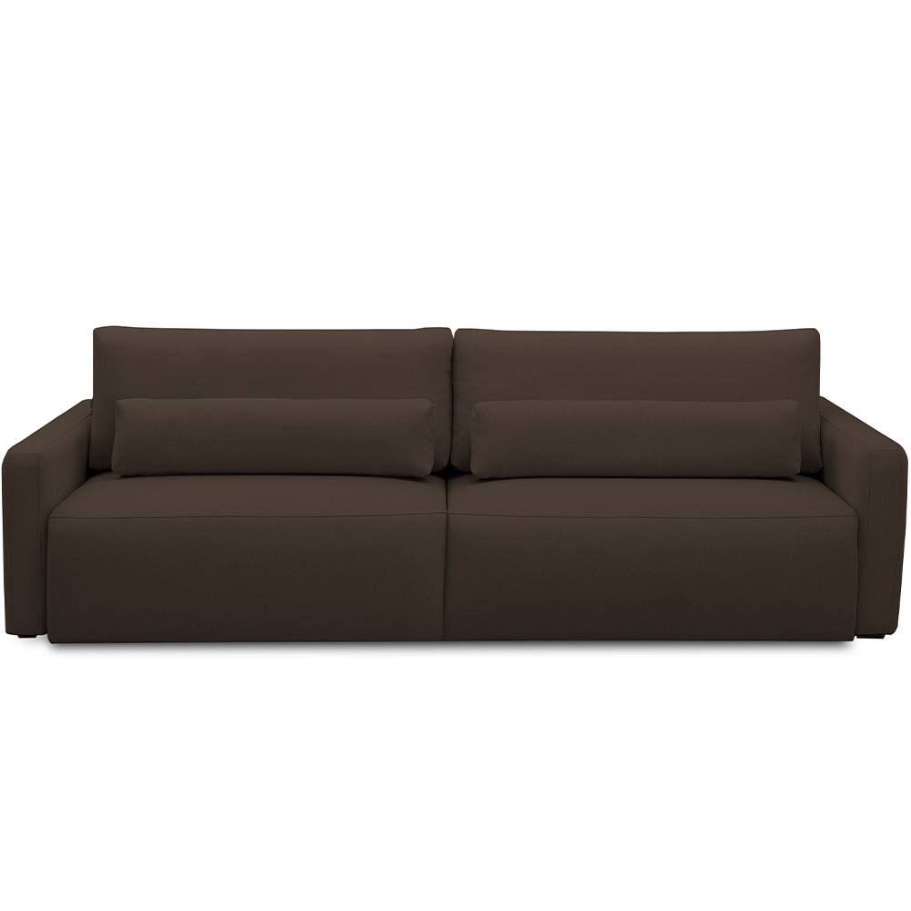 Sofá Retrátil Reclinável Para Sala de Estar Living 240cm Sevilha F04 Veludo Marrom - Lyam Decor