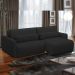 Sofá Retrátil Reclinável Para Sala de Estar Living 240cm Sevilha F04 Veludo Preto - Lyam Decor