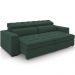 Sofá Retrátil Reclinável Para Sala de Estar Living 246cm Clara M03 Veludo Verde Musgo - Lyam Decor