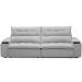 Sofá Retrátil Reclinável Para Sala de Estar Living 250cm Ártico F04 Bouclê Cinza - Lyam Decor