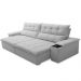 Sofá Retrátil Reclinável Para Sala de Estar Living 250cm Ártico F04 Bouclê Cinza - Lyam Decor