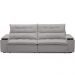 Sofá Retrátil Reclinável Para Sala de Estar Living 250cm Ártico F04 Veludo Cinza - Lyam Decor