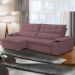 Sofá Retrátil Reclinável Para Sala de Estar Living 250cm Ártico F04 Veludo Lilás - Lyam Decor