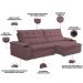 Sofá Retrátil Reclinável Para Sala de Estar Living 250cm Ártico F04 Veludo Lilás - Lyam Decor