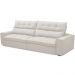 Sofá Retrátil Reclinável Para Sala de Estar Living 250cm Dimas F04 Bouclê Off White - Lyam Decor