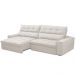 Sofá Retrátil Reclinável Para Sala de Estar Living 250cm Dimas F04 Bouclê Off White - Lyam Decor