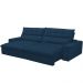 Sofá Retrátil Reclinável Para Sala de Estar Living 250cm Dimas F04 Veludo Azul - Lyam Decor