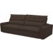Sofá Retrátil Reclinável Para Sala de Estar Living 250cm Dimas F04 Veludo Marrom - Lyam Decor