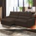 Sofá Retrátil Reclinável Para Sala de Estar Living 250cm Dimas F04 Veludo Marrom - Lyam Decor