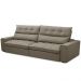 Sofá Retrátil Reclinável Para Sala de Estar Living 250cm Dimas F04 Veludo Marrom Claro - Lyam Decor