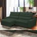 Sofá Retrátil Reclinável Para Sala de Estar Living 250cm Dimas F04 Veludo Verde - Lyam Decor