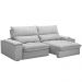 Sofá Retrátil Reclinável Para Sala de Estar Living 250cm Nápoles F04 Bouclê Cinza - Lyam Decor