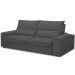 Sofá Retrátil Reclinável Para Sala de Estar Living 250cm Nápoles F04 Bouclê Grafite - Lyam Decor