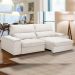 Sofá Retrátil Reclinável Para Sala de Estar Living 250cm Nápoles F04 Bouclê Off White - Lyam Decor