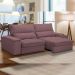 Sofá Retrátil Reclinável Para Sala de Estar Living 250cm Nápoles F04 Veludo Lilás - Lyam Decor