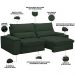 Sofá Retrátil Reclinável Para Sala de Estar Living 250cm Nápoles F04 Veludo Verde - Lyam Decor