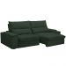 Sofá Retrátil Reclinável Para Sala de Estar Living 250cm Nápoles F04 Veludo Verde - Lyam Decor