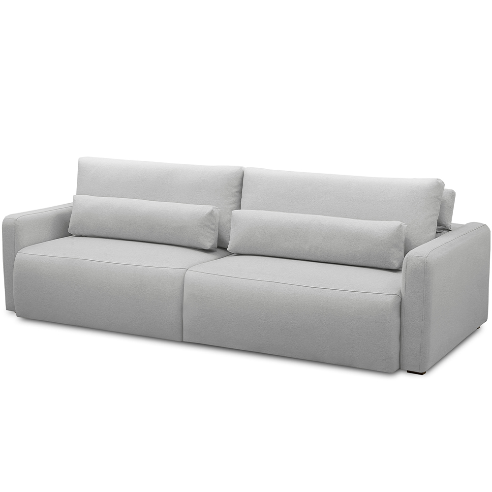 Sofá Retrátil Reclinável Para Sala de Estar Living 270cm Sevilha F04 Bouclê Cinza - Lyam Decor