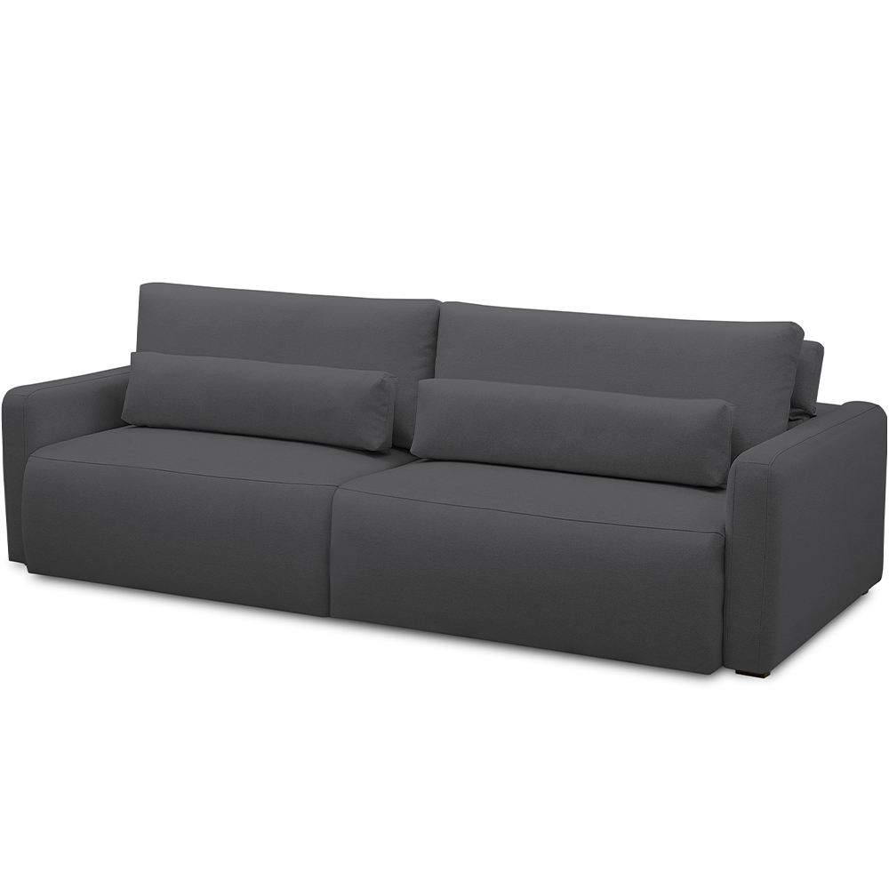 Sofá Retrátil Reclinável Para Sala de Estar Living 270cm Sevilha F04 Bouclê Grafite - Lyam Decor