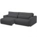Sofá Retrátil Reclinável Para Sala de Estar Living 270cm Sevilha F04 Bouclê Grafite - Lyam Decor
