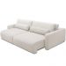 Sofá Retrátil Reclinável Para Sala de Estar Living 270cm Sevilha F04 Bouclê Off White - Lyam Decor