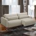 Sofá Retrátil Reclinável Para Sala de Estar Living 270cm Sevilha F04 Linho Bege - Lyam Decor