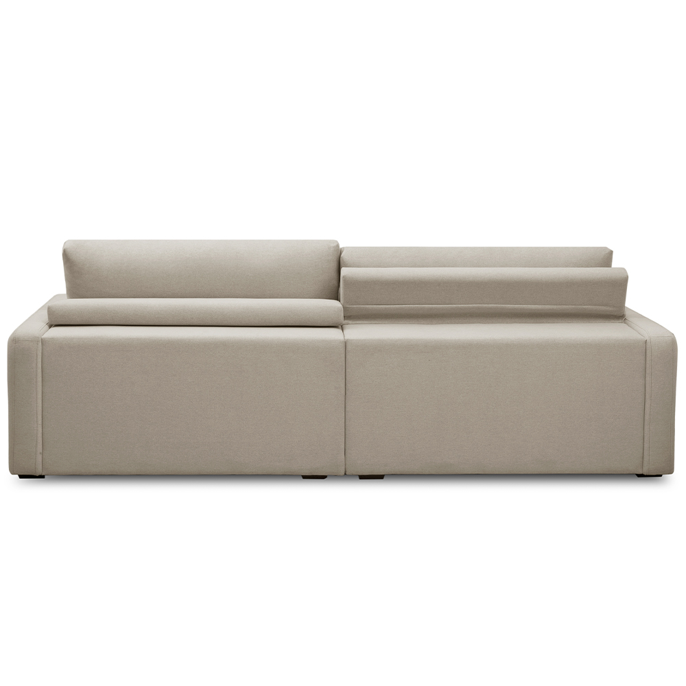 Sofá Retrátil Reclinável Para Sala de Estar Living 270cm Sevilha F04 Linho Bege - Lyam Decor