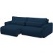 Sofá Retrátil Reclinável Para Sala de Estar Living 270cm Sevilha F04 Veludo Azul - Lyam Decor