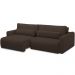 Sofá Retrátil Reclinável Para Sala de Estar Living 270cm Sevilha F04 Veludo Marrom - Lyam Decor