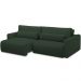 Sofá Retrátil Reclinável Para Sala de Estar Living 270cm Sevilha F04 Veludo Verde - Lyam Decor