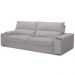 Sofá Retrátil Reclinável Para Sala de Estar Living 280cm Nápoles F04 Veludo Cinza - Lyam Decor