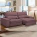 Sofá Retrátil Reclinável Para Sala de Estar Living 280cm Nápoles F04 Veludo Lilás - Lyam Decor
