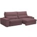 Sofá Retrátil Reclinável Para Sala de Estar Living 280cm Nápoles F04 Veludo Lilás - Lyam Decor