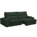 Sofá Retrátil Reclinável Para Sala de Estar Living 280cm Nápoles F04 Veludo Verde - Lyam Decor