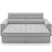Sofá Retrátil Reclinável Para Sala de Estar Living 290cm Clara M03 Veludo Cinza - Lyam Decor